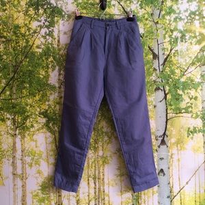 High waist linen blend trouser